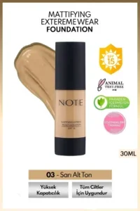 Note Spf 15 Mat Kapatıcı Fondöten