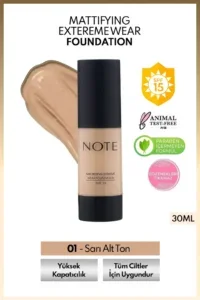 Note Spf 15 Mat Kapatıcı Fondöten