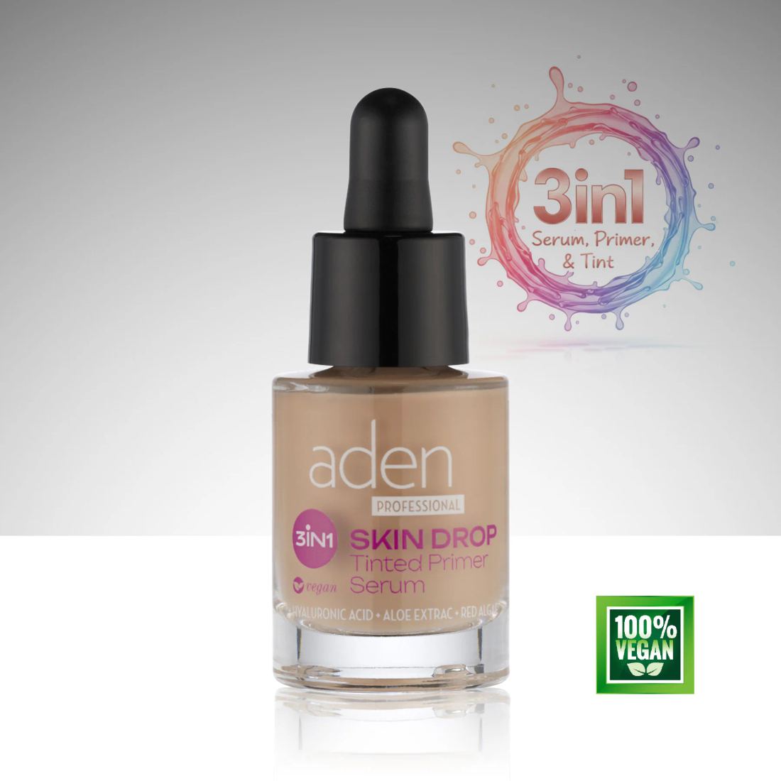 Aden Primer Serum - Makyaj Bazı Serum 3in1 Skin Drop - Tinted Primer Serum