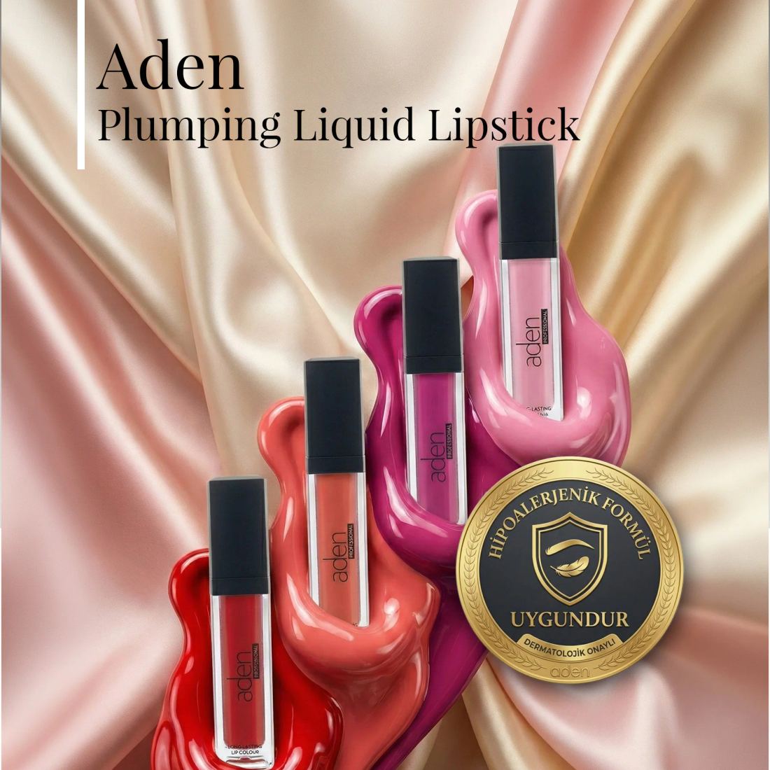 Aden Plumping Liquid Lipstick - Dolgunlaştırıcı Likit Ruj 02 Orange (Turuncu)