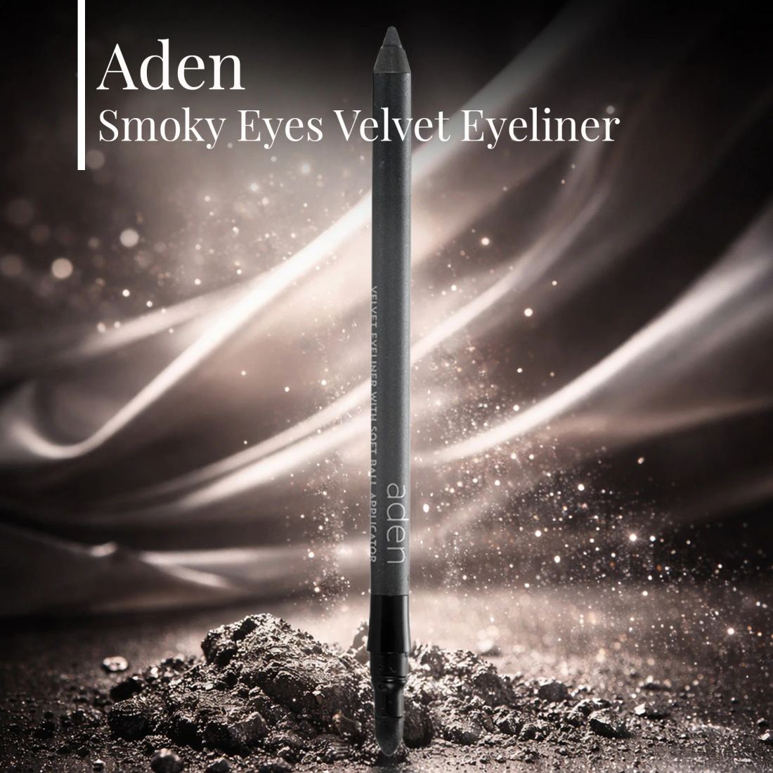 Aden Smoky Eyes Velvet Eyeliner - Kadife Eyeliner 01 Black (Siyah)