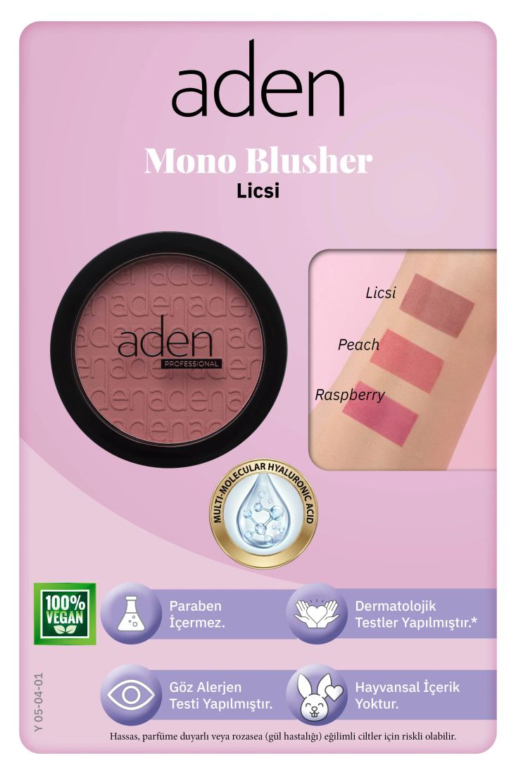Aden Mono Blusher - Tekli Allık 01 Licsi (Liçi)