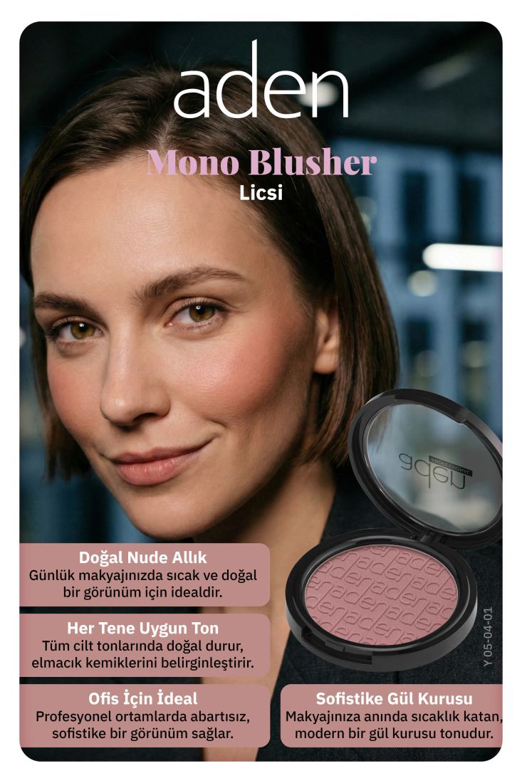 Aden Mono Blusher - Tekli Allık 01 Licsi (Liçi)