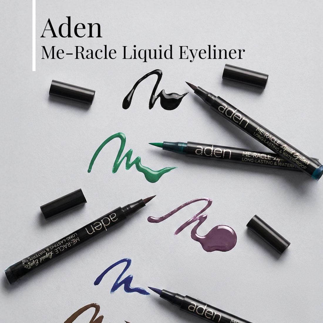 Aden ME-RACLE Liquid Eyeliner - Likit Eyeliner 01 Black (Siyah)