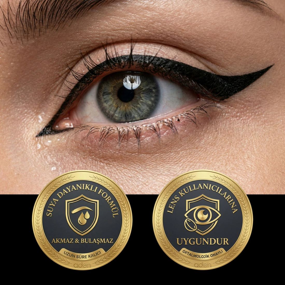 Aden ME-RACLE Liquid Eyeliner - Likit Eyeliner 01 Black (Siyah)