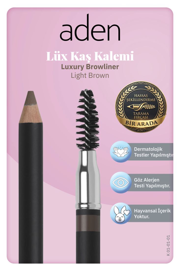 Aden Luxury Browliner - Kaş Kalemi 01 Light Brown (Açık Kahverengi)