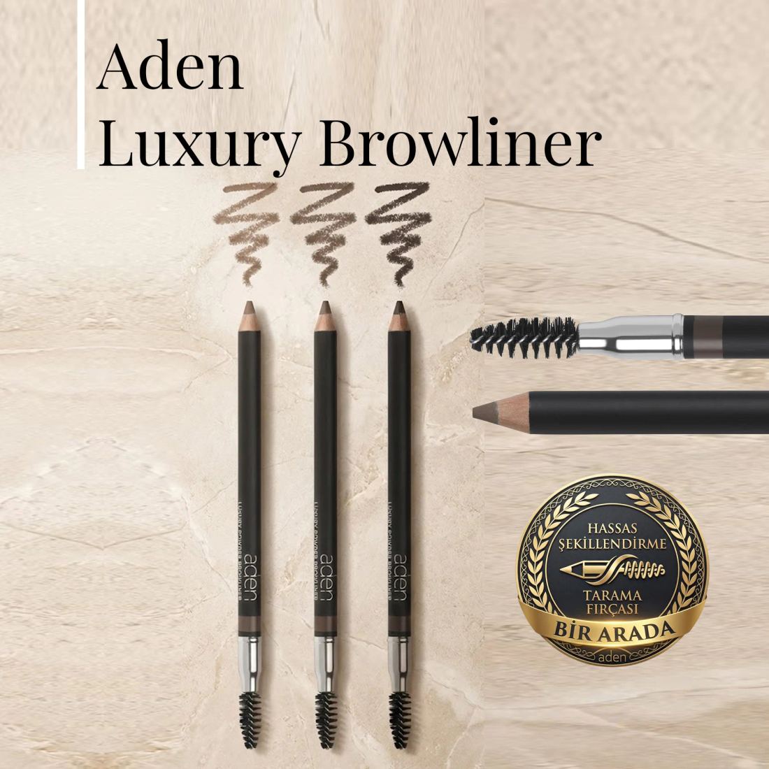 Aden Luxury Browliner - Kaş Kalemi 01 Light Brown (Açık Kahverengi)
