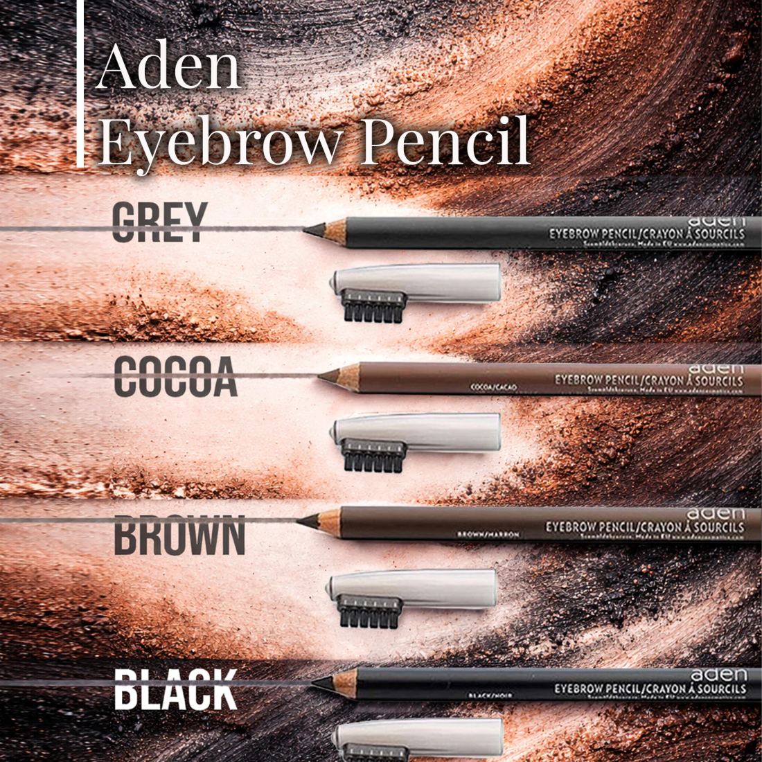 Aden Eyebrow Pencil - Kaş Kalemi 01 Black (Siyah)