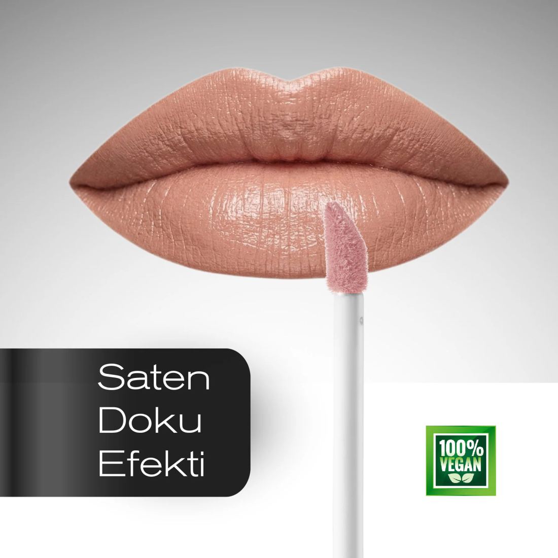 Aden Satin Effect Lipstick - Saten Etkili Likit Ruj 01 Radiant Beige (Işıltılı Bej)