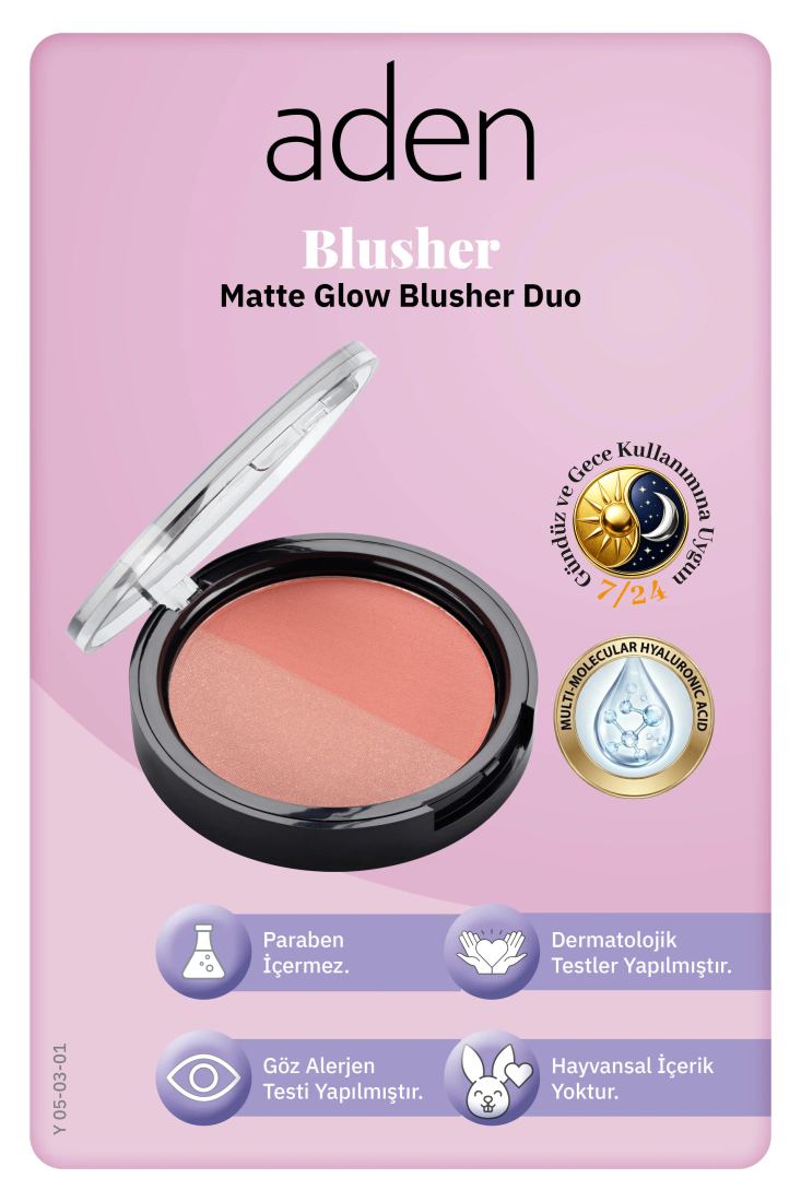 Aden Matte Glow Blusher Duo - Mat Işıltılı İkili Allık Matte Glow Blusher Duo - Mat & Işıltılı İkili Allık