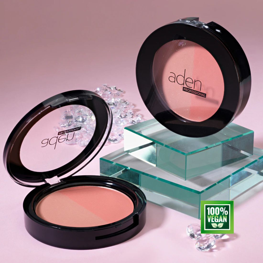 Aden Matte Glow Blusher Duo - Mat Işıltılı İkili Allık Matte Glow Blusher Duo - Mat & Işıltılı İkili Allık