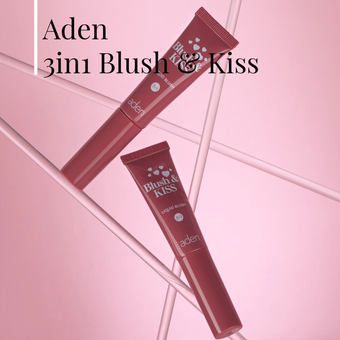 Aden 3in1 Blush & Kiss 01 Pink Petals (Çiçek Pembesi)