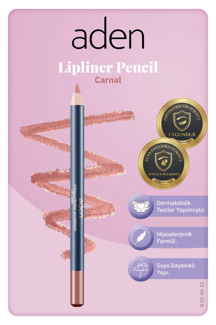 Aden Lipliner Pencil - Dudak Kalemi 21 Carnal (Karanfil)