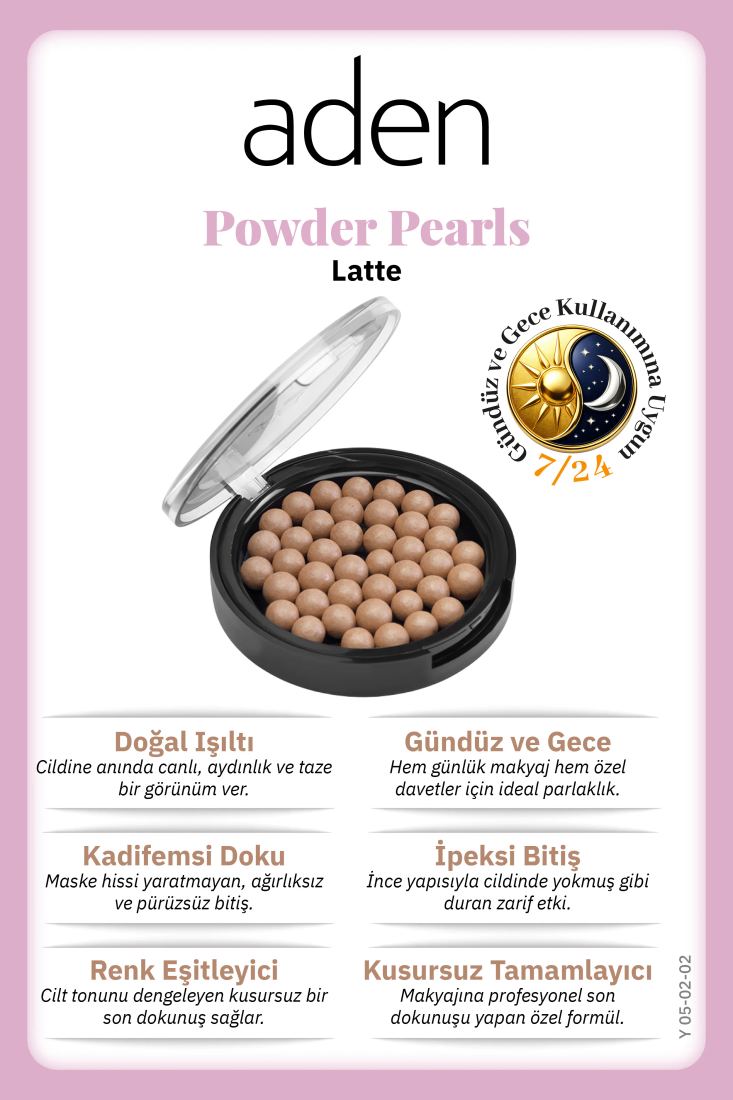 Aden Powder Pearls - Top Allık 02 Latte (Sütlü Kahve)