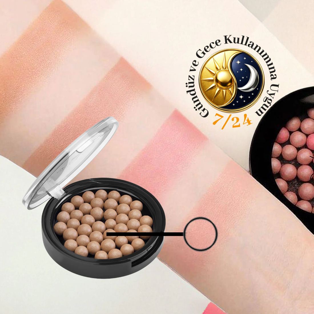 Aden Powder Pearls - Top Allık 02 Latte (Sütlü Kahve)