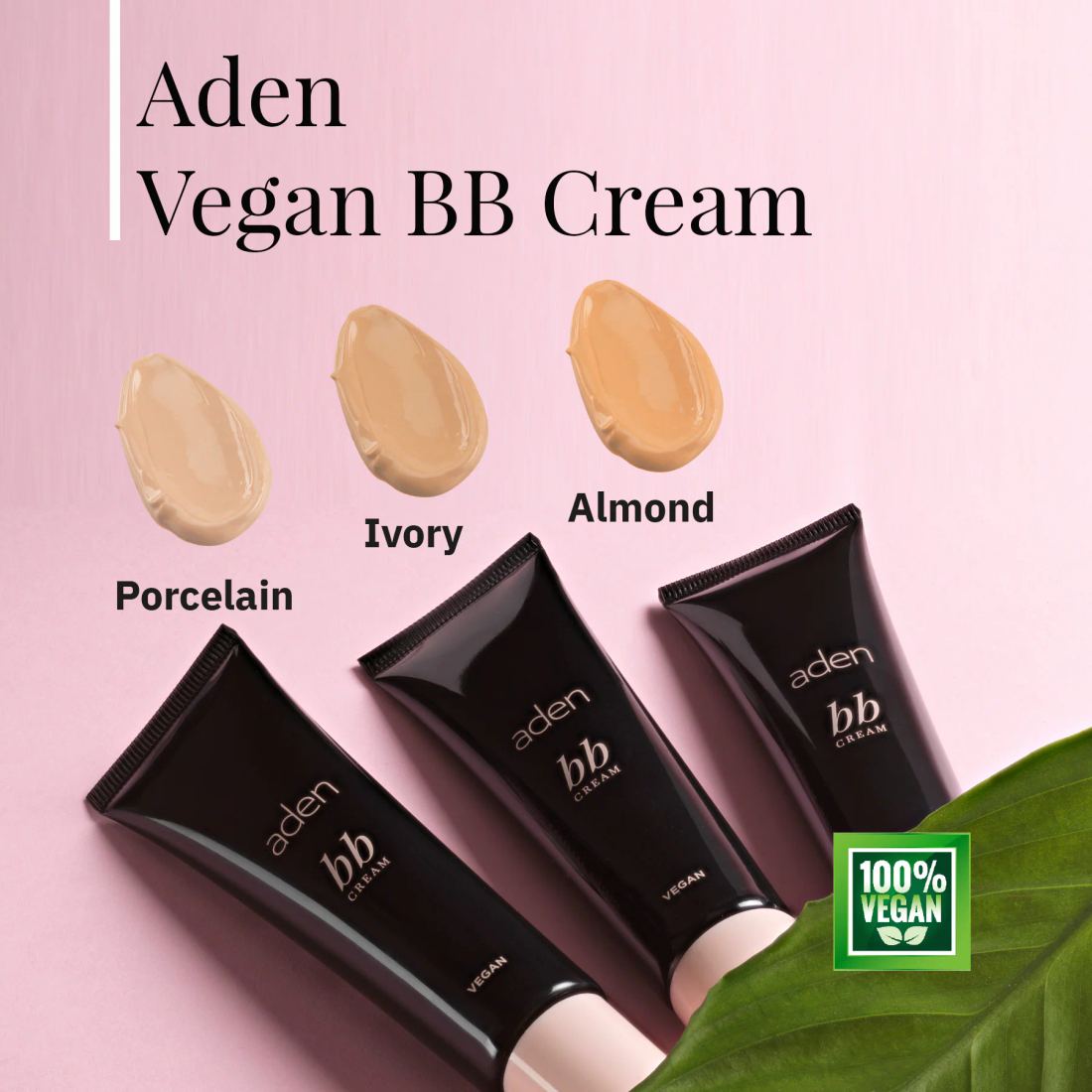 Aden BB Cream Vegan - Vegan BB Krem 01 Porcelain (Porselen)
