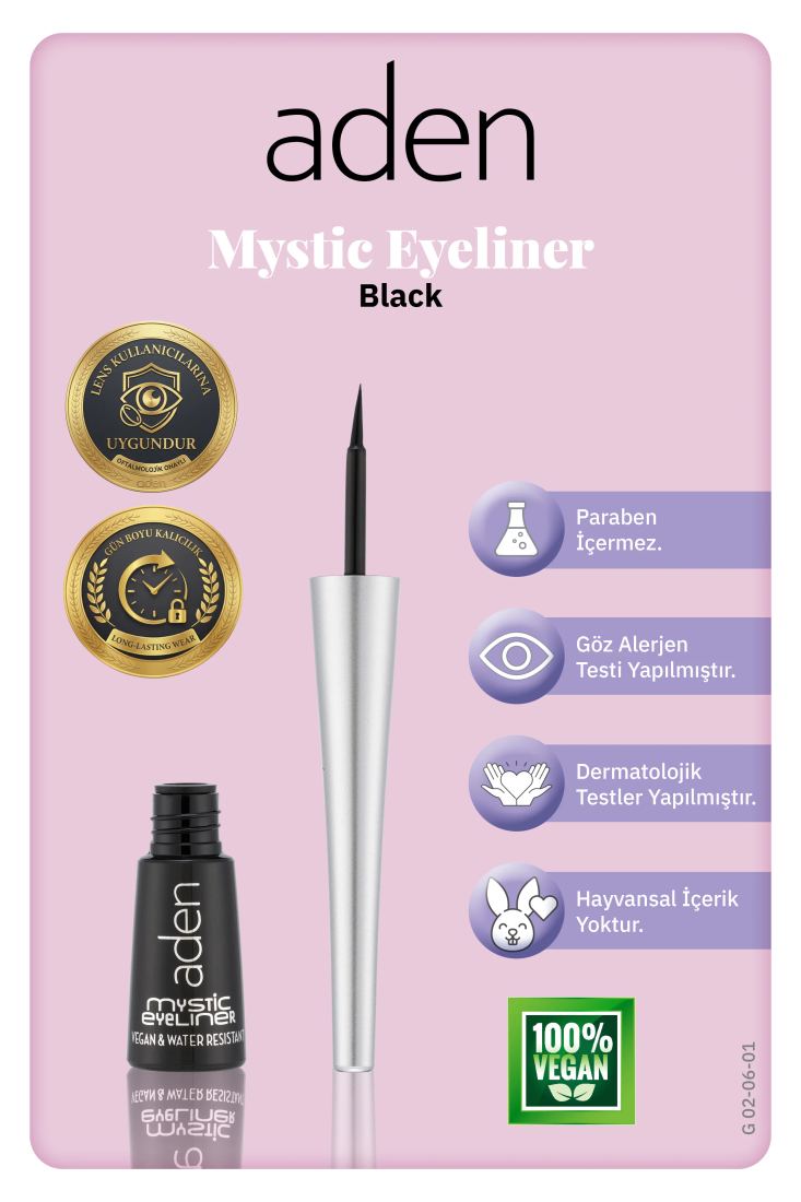 Aden Mystic Eyeliner - Mistik Eyeliner Black (Siyah) Standart