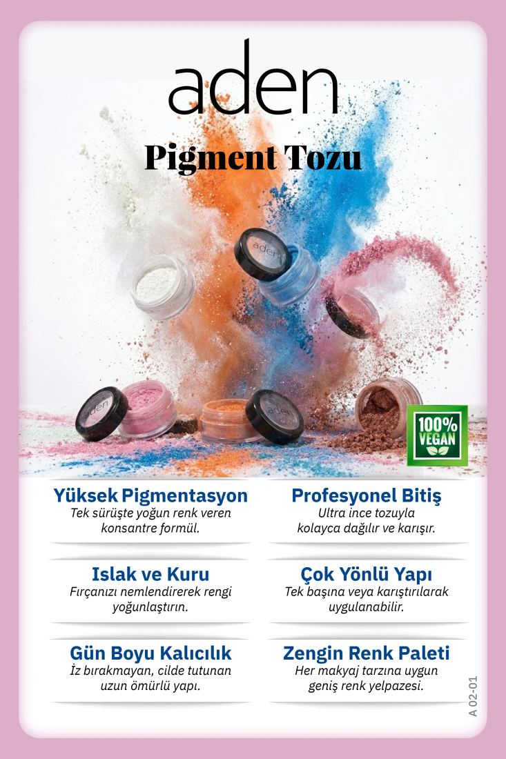 Aden Pigment Powder - Pigment Tozu White (Beyaz)