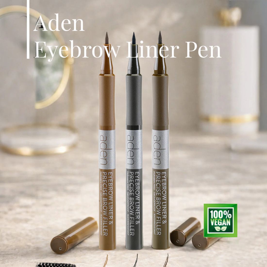 Aden Precise Brow Filler - Hassas Kaş Dolgu Kalemi 02 Ebony (Yoğun Kahve)