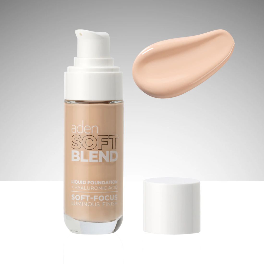 Aden Soft Blend Liquid Foundation 01 Porcelain (Porselen)