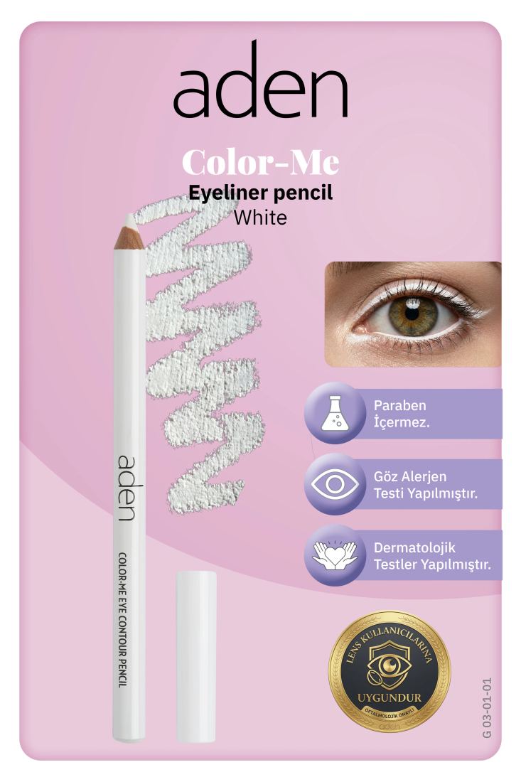 Aden Color-me Eye Contour Pencil - Göz Kontür Kalemi White (Beyaz) Standart