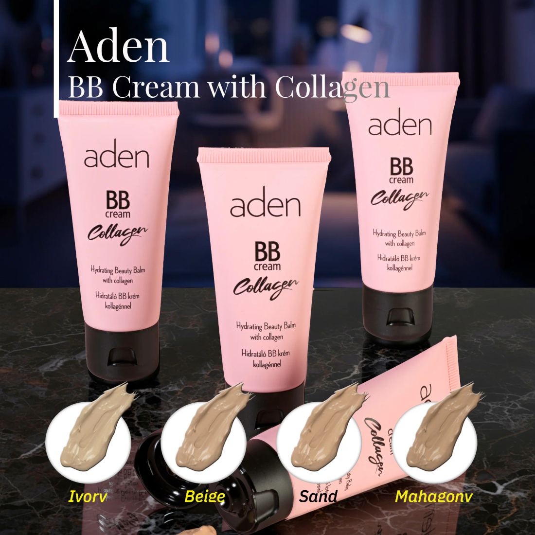 Aden BB Cream With Collagen - Kolajenli BB Krem 01 Ivory (Fildişi)