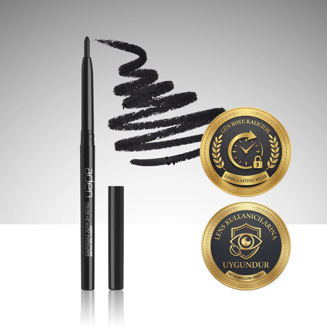 Aden Color-Me Matic Eyeshaper - Asansörlü Göz Kalemi 01 Black (Siyah)