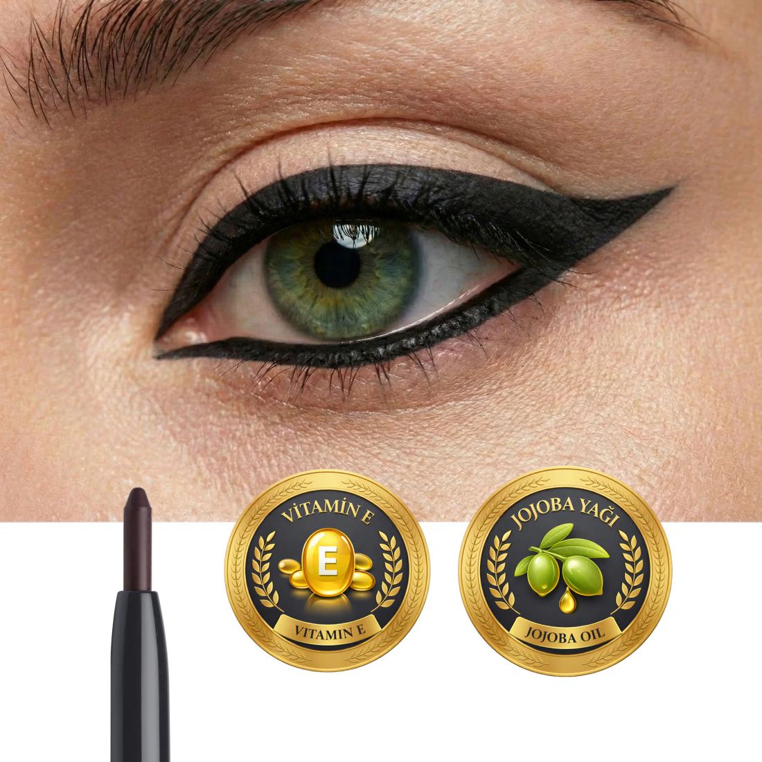 Aden Color-Me Matic Eyeshaper - Asansörlü Göz Kalemi 01 Black (Siyah)