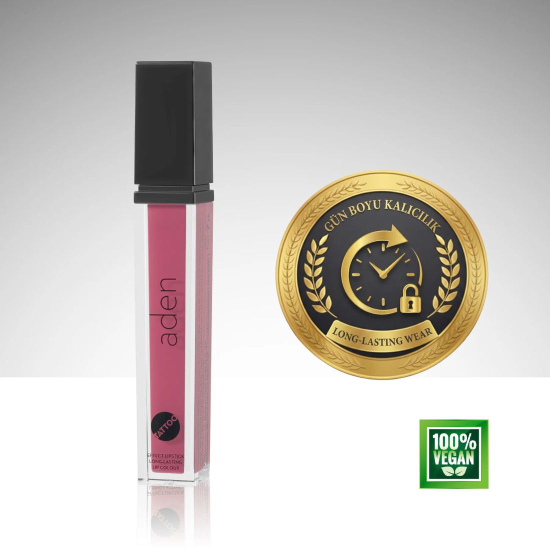 Aden Tattoo Effect Lipstick - Dövme Etkili Likit Ruj Nude Chocolate (Çikolata)