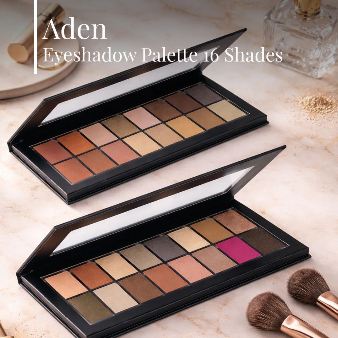 Aden Eyeshadow Palette 16 Shades - Göz Farı Paleti 16'lı Nude (Doğal)