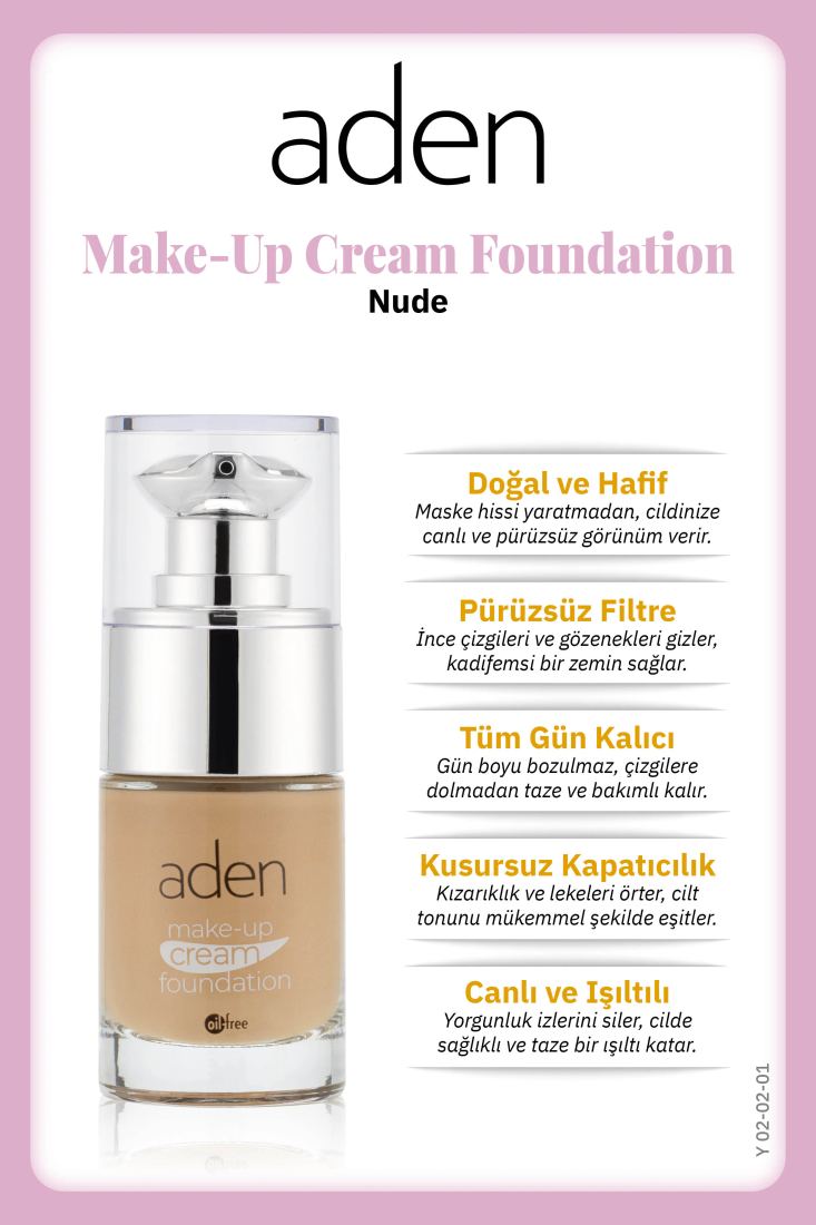 Aden Make-Up Cream Foundation Nude (Ten)