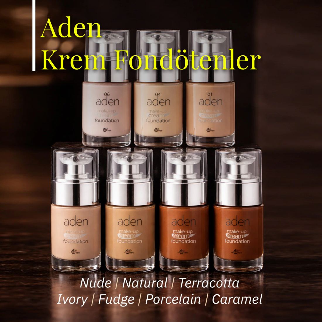 Aden Make-Up Cream Foundation Nude (Ten)