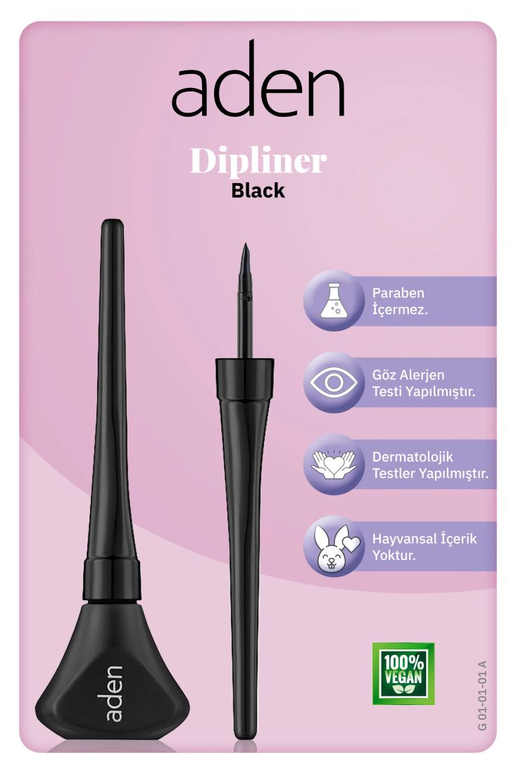 Aden Dipliner - Likit Eyeliner Dipliner Black - Siyah