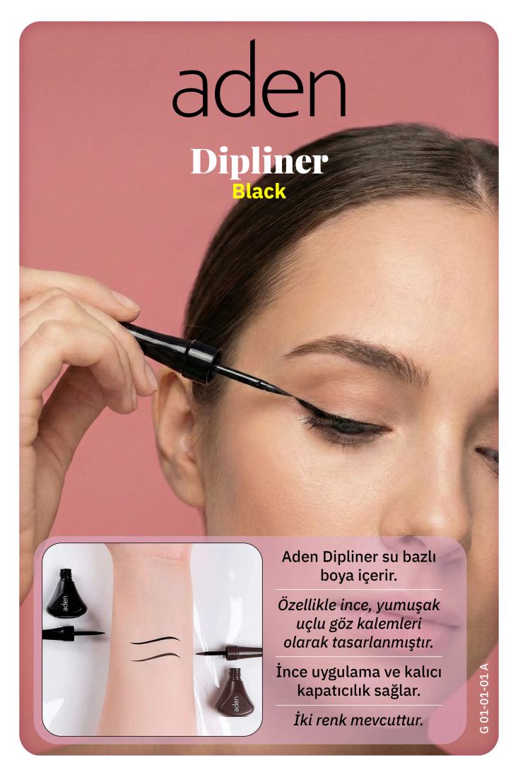 Aden Dipliner - Likit Eyeliner Dipliner Black - Siyah